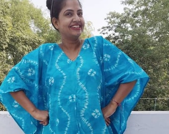 Tie dyed Kaftan Robe Caftan for womens Plus size kaftan, Plus size dress, Cotton tie dyed robe, Kimono Robe, Indian Dress, Caftans