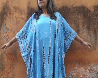 RAYON kaftan,  Hand tie dyed caftan, Kaftan maxi dress, Holiday wear, Kimono Robe, Plus size clothing, Caftans for women, bridesmaid kaftans