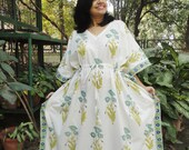 Long Floral Kaftan, Caftan, cotton caftan, cotton kaftan, kaftan maxi dress, long caftan, indian maxi dress batik robe women 39 s clothing