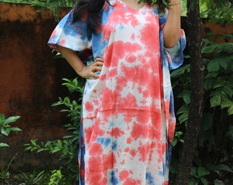 Tie dyed Kaftan ,Caftan cotton  Kaftan plus size dress Caftan, Kaftan abaya, plus size kaftan , Kaftans for women, Moroccan kaftan