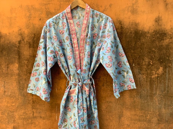 Shop traditional block print bathrobes online shopping- Shalvi –  ShalviFashion