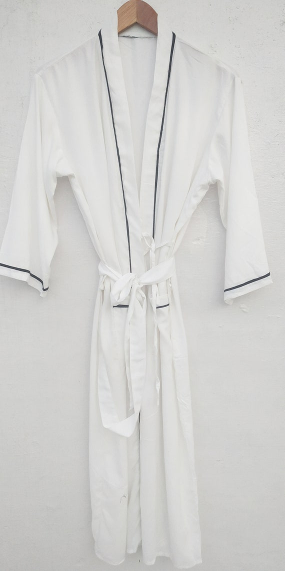 white kimono dressing gown