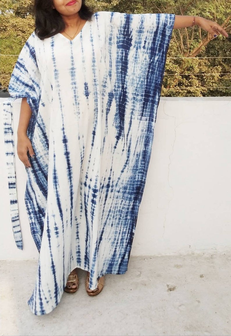 long cotton caftan