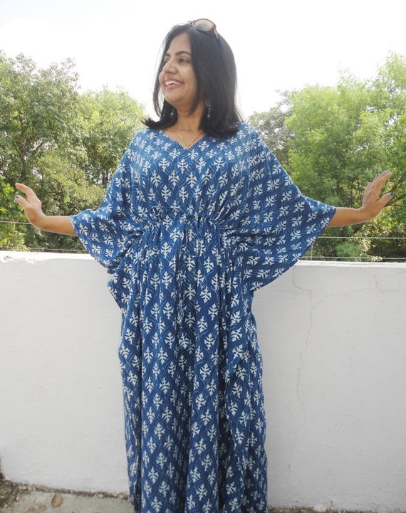 blue beach kaftan