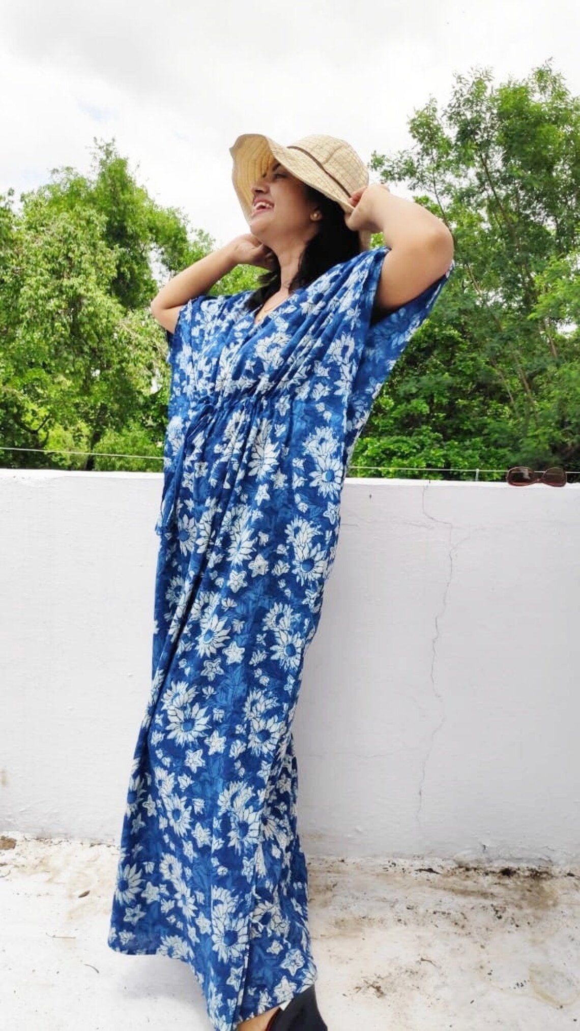 Kaftan Maxi Dress Cotton Caftan Indian Dress Caftan Dress Etsy