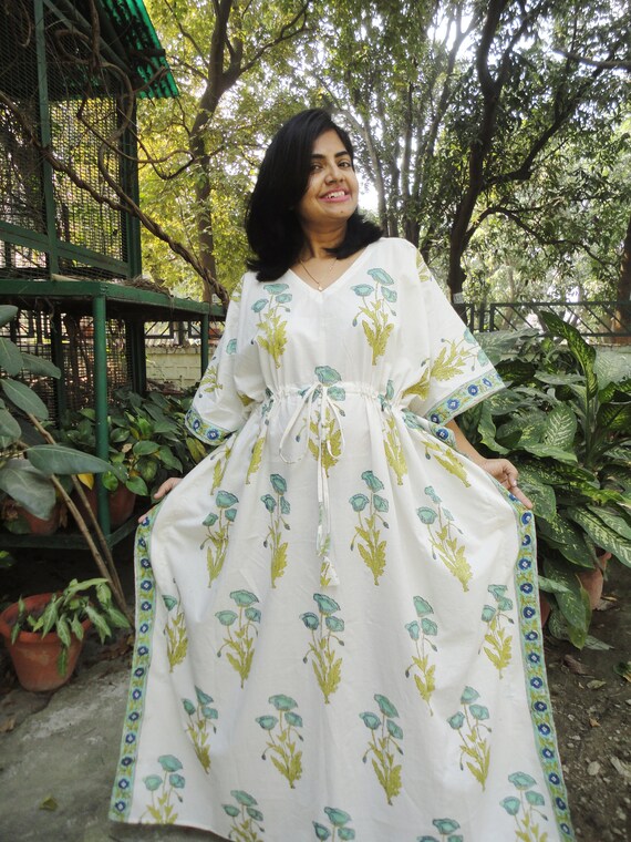 long cotton caftan