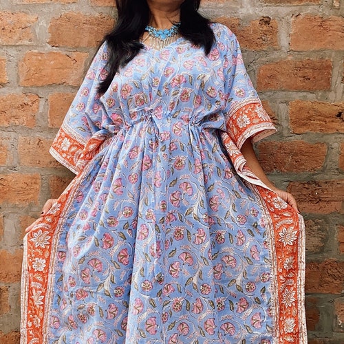 Caftan Dress Plus Size Caftan Kaftan Dress Kimono Cotton - Etsy