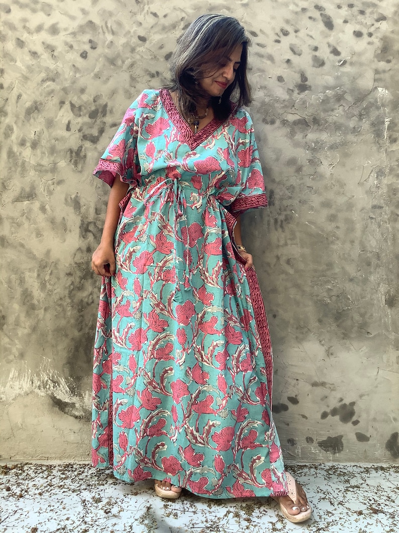 Caftan Dress Plus Size Caftan Kaftan Dress Kimono Cotton - Etsy