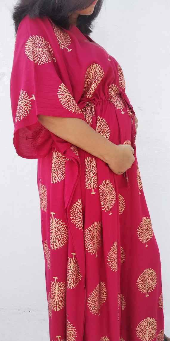 Red Maternity Hospital Gown Delivery Gown Labour Gowns Plus Etsy