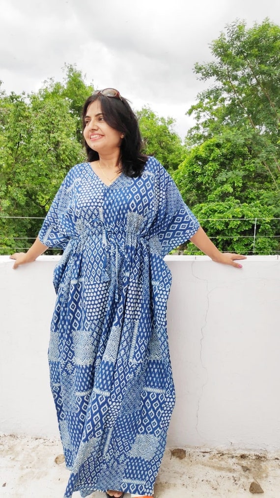New Ladies Oversized Maxi Kimono Kaftan Tunic Kaftan Dress Free Size At Women's Clothing Store