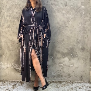 Gefärbte Viskose-Roben-Robes / Kimonos / Coverups