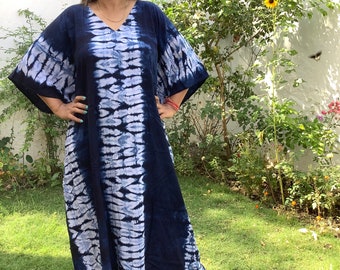 RAYON kaftan,  Hand tie dyed caftan, Kaftan maxi dress, Holiday wear, Kimono Robe, Plus size clothing, Caftans for women, bridesmaid kaftans