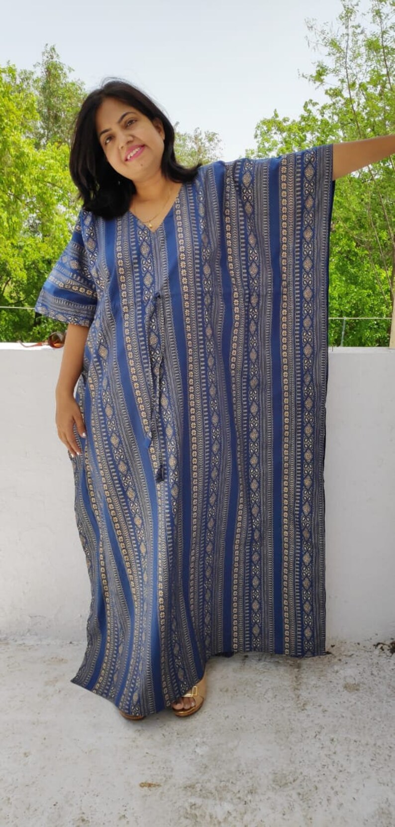cotton caftan plus size
