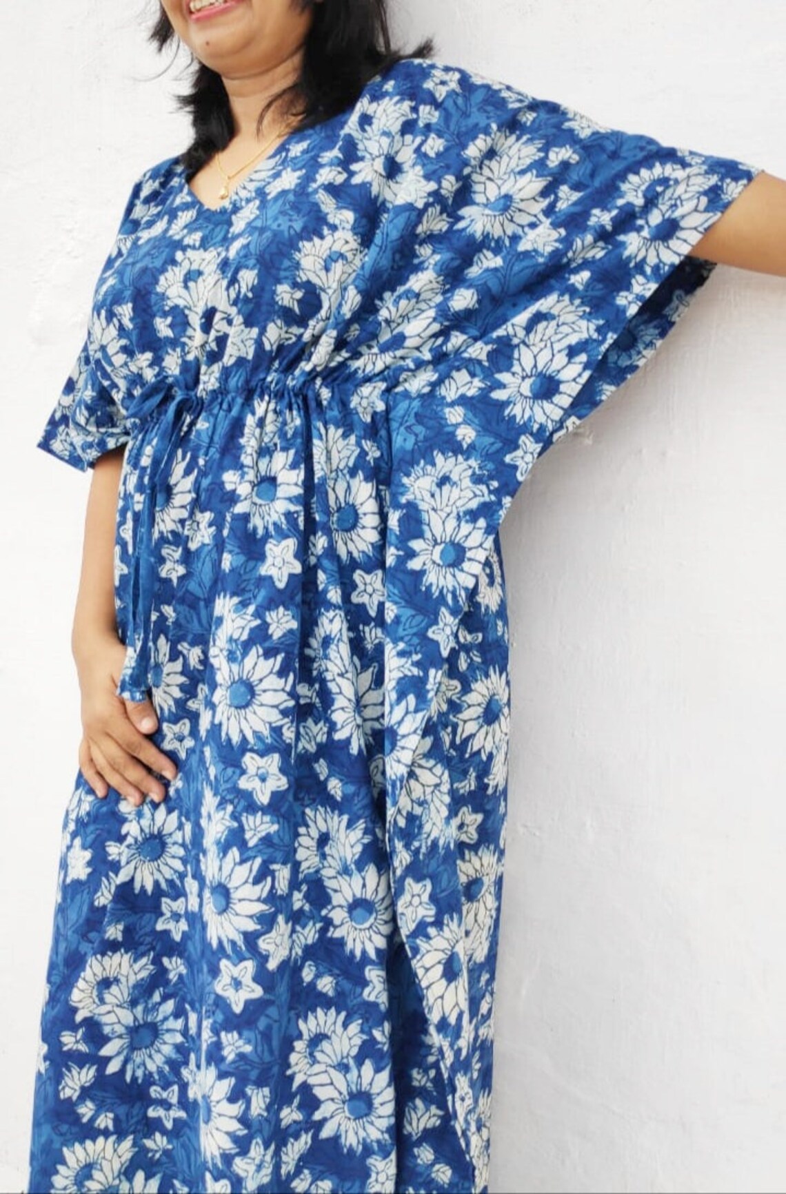 Kaftan Maxi Dress Cotton Caftan Indian Dress Caftan Dress Etsy