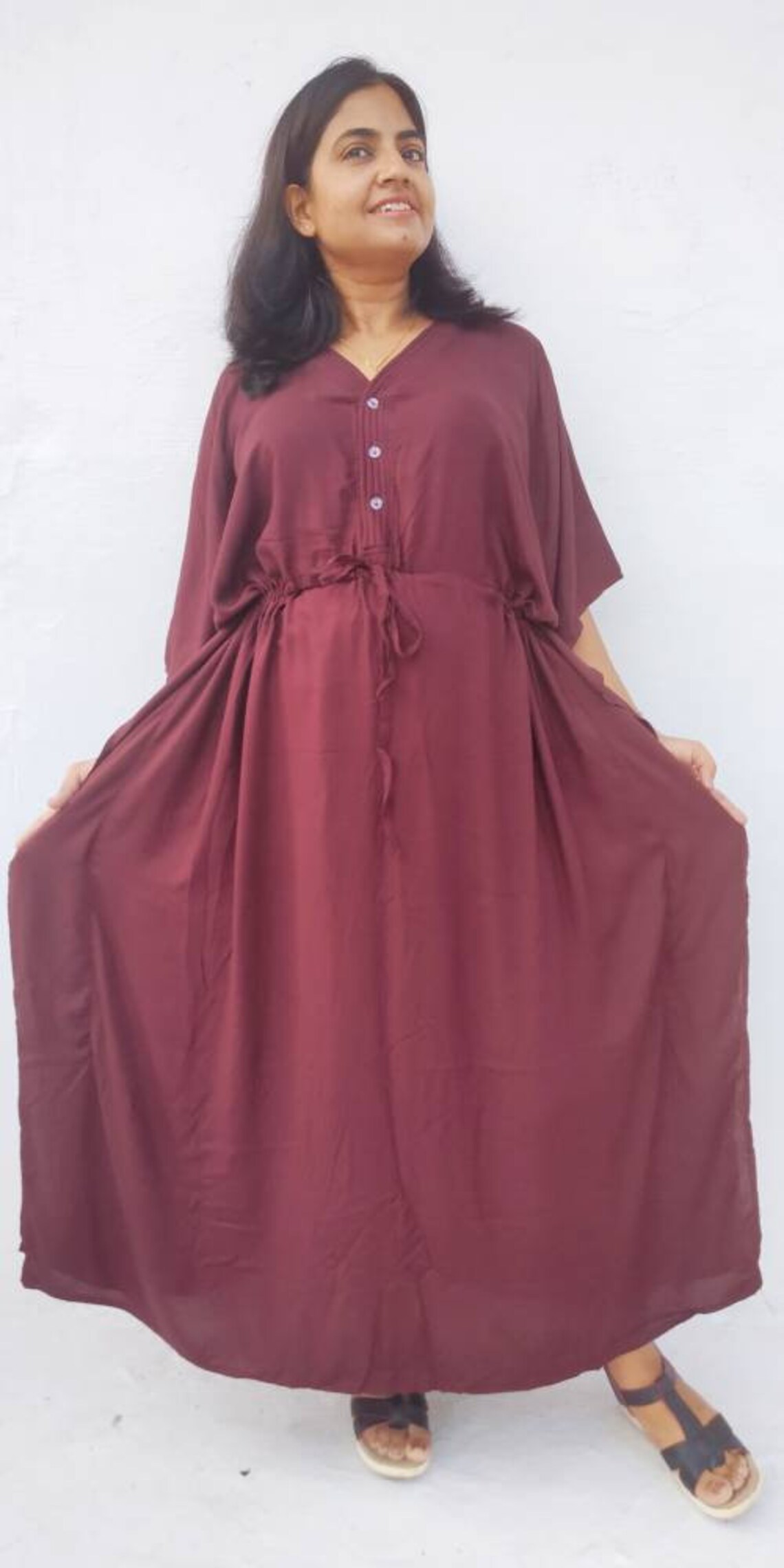 Maternity Robe Cotton Kaftan Nursing Dress Caftan Maxi Dress Etsy