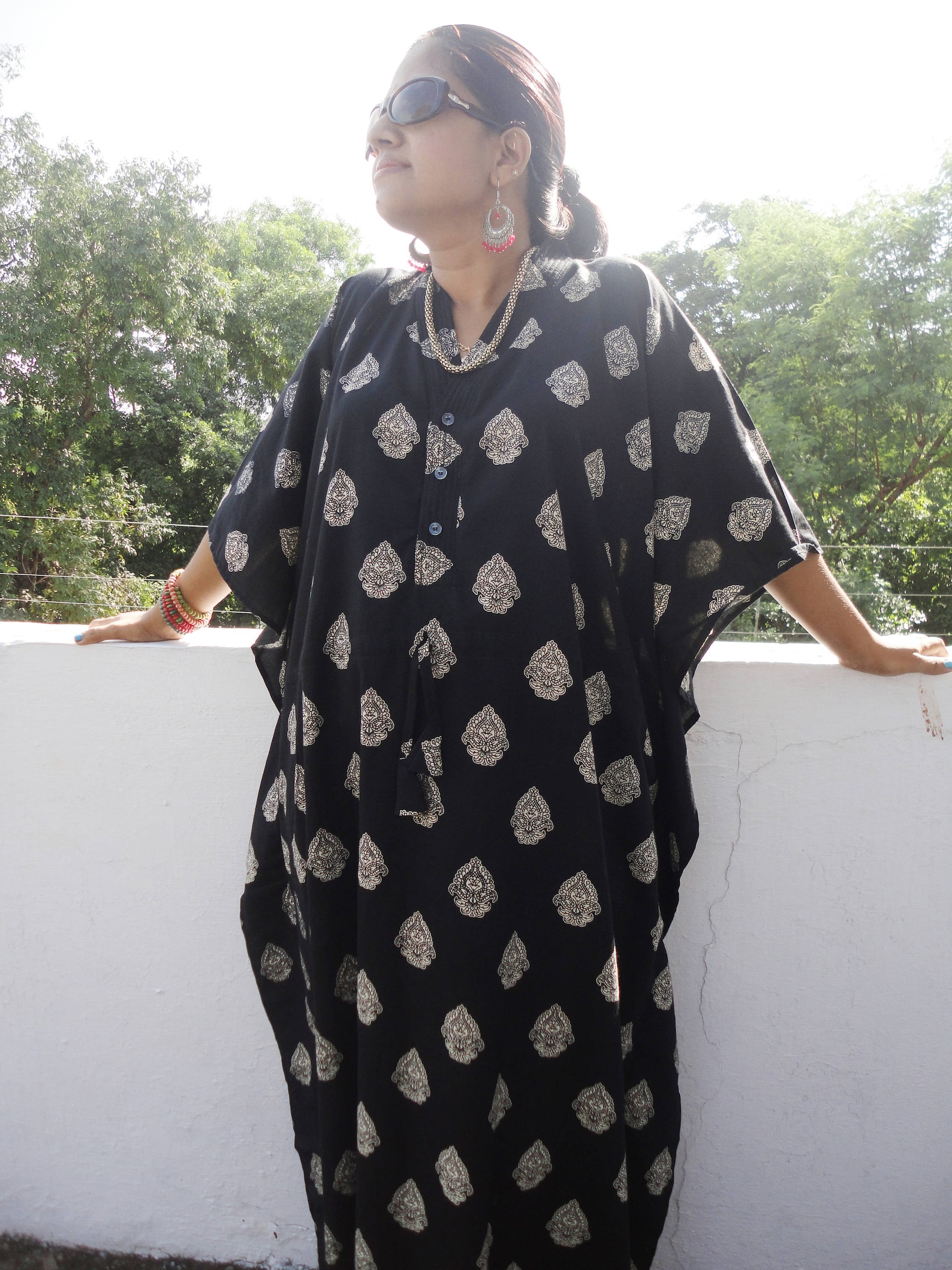 Long Floral Kaftan Caftan cotton caftan cotton kaftanRobe Etsy