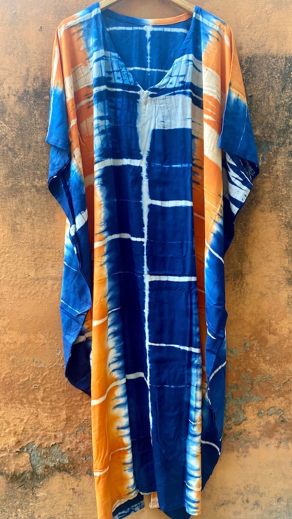 Tie dyed Kaftan ,Caftan Rayon  Kaftan plus size dress Caftan, Kaftan abaya, plus size kaftan , Kaftans for women, Moroccan kaftan