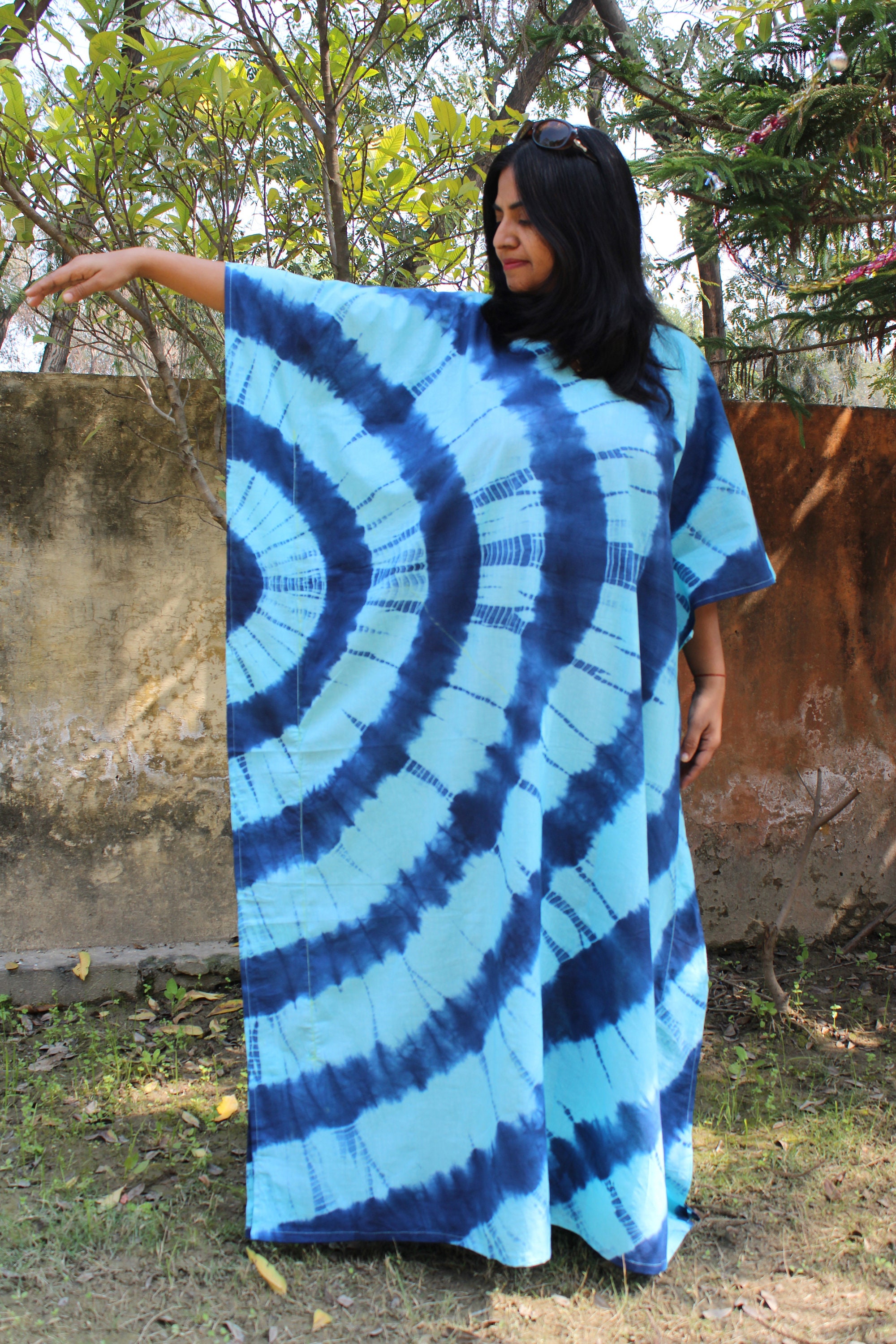 Tiedyed Kaftan Cotton Caftan Boho Kaftan Cotton Maxi Dress Etsy