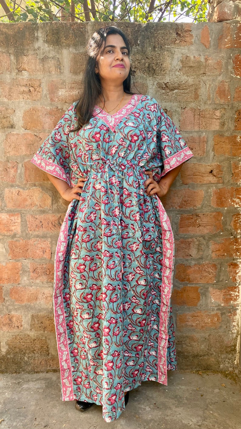 Caftan Dress Plus Size Caftan Kaftan Dress Kimono Cotton | Etsy