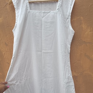 Long Cotton Maxi Slip , Off White color- Perfect  under a sheer kaftan or maxi dress.