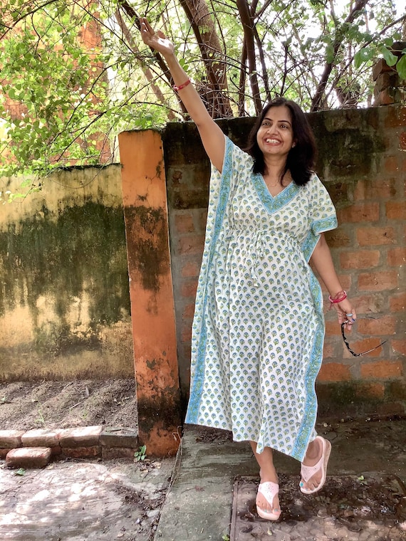 Isadora Maxi Kaftan Cotton Dress As Seen In O'Oprah Magazine