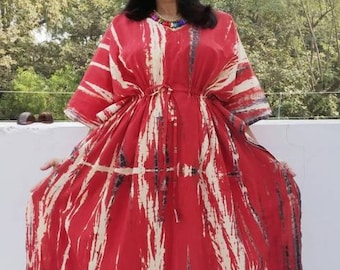 Kaftan maxi dress, Caftan, Cotton Dress, Cotton Caftan, Kaftan for women, Robe, Indian Dress, Plus size caftan, Plus size kaftan, Bohemian