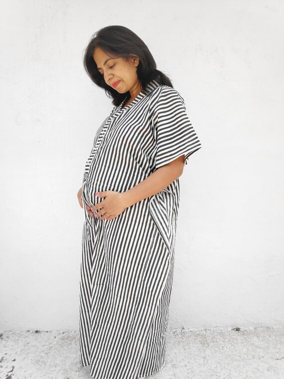 Maternity Gown Nursing Caftan Nursing Kaftan Feeding Gown Delivery Gown Maternity Robe Gifts for Her Babyshower Dress Etsy