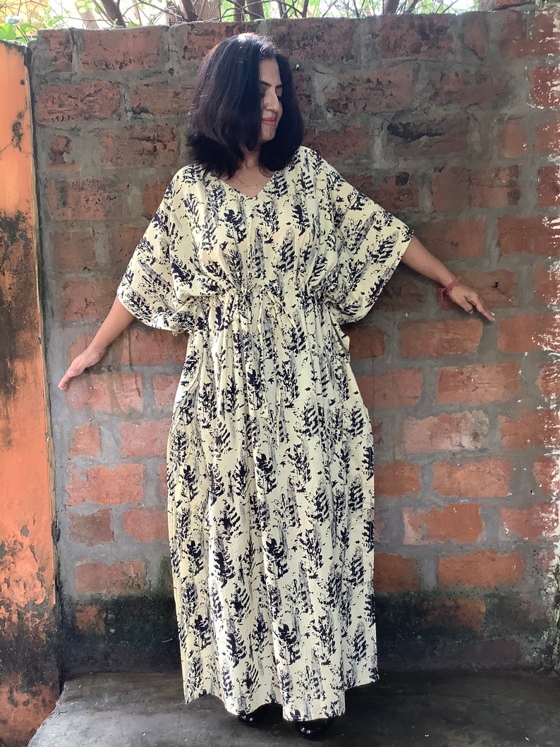 Cotton Kaftan Cotton Caftan Beach Kaftan Kaftans Kaftan Etsy