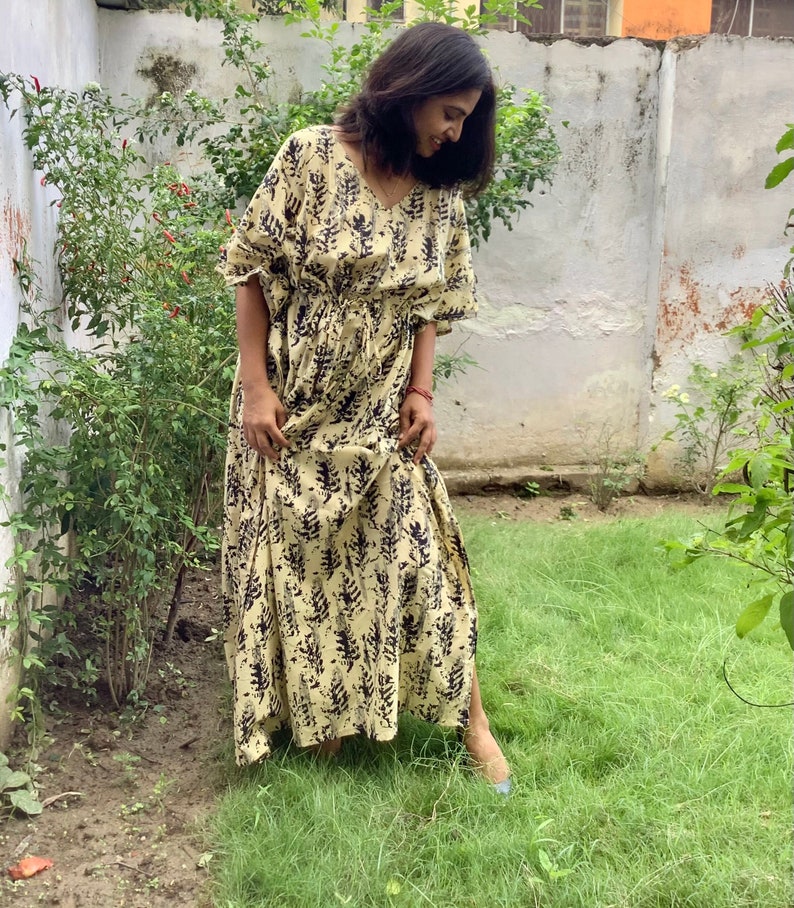 Cotton Kaftan Cotton Caftan Beach Kaftan Kaftans Kaftan Etsy