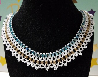 Beautiful handmade bead weaved necklace