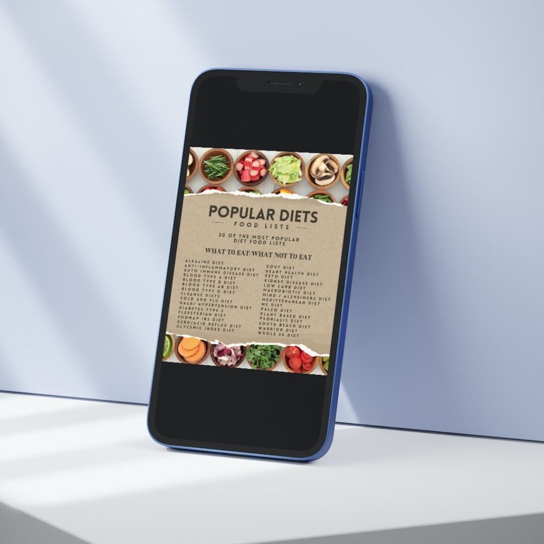 30 Popular Diet Food Lists and Diet Guides Patient Education - Etsy
