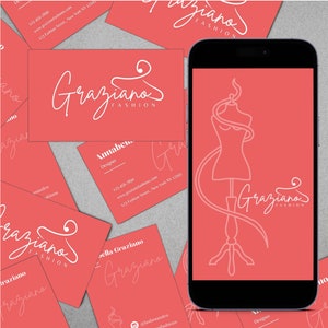 Fashion Business Card Template - Editable in Canva - Instant Download - Modern Premade Business Card - Print & Mobile Optimized