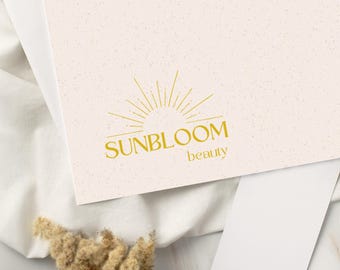Sun Logo Design Template, Editable Business Branding (Digital Download)