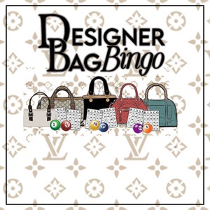 Designer handbag bingo template and instagram post,fundraiser,social media,bingo event, instagram template, DIY flyer, DIY post, digital download, instagram, instant download, pocket book, pto fundraiser, printable flyer, editable flyer, game night