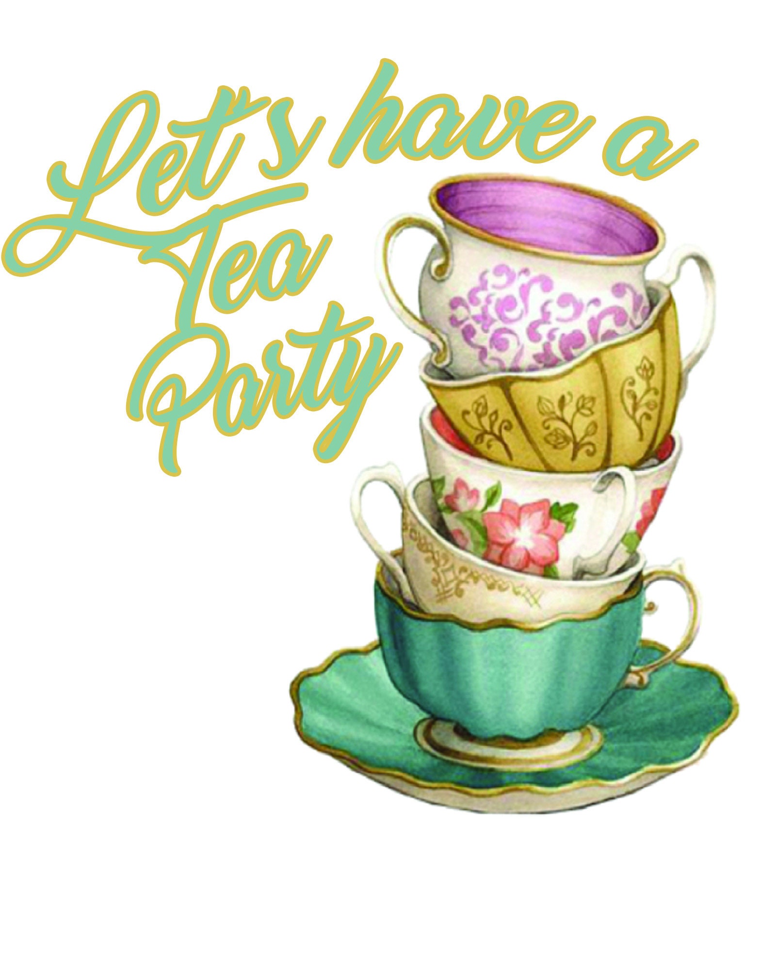Tea Party Flyer Template EDITABLE Event Flyer Poster Etsy