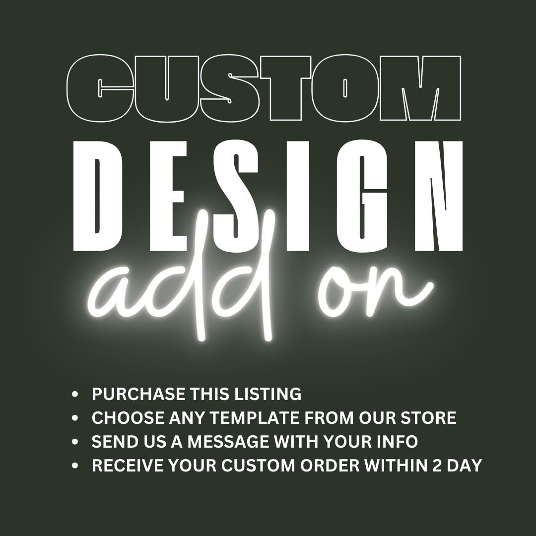 Custom Design Add on Customized for You Add on Custom Art - Etsy