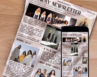 Fashion Editable Monthly Newsletter Canva Template - Email Marketing Blog Template, Mailchimp Template, Digital Marketing Welcome Email