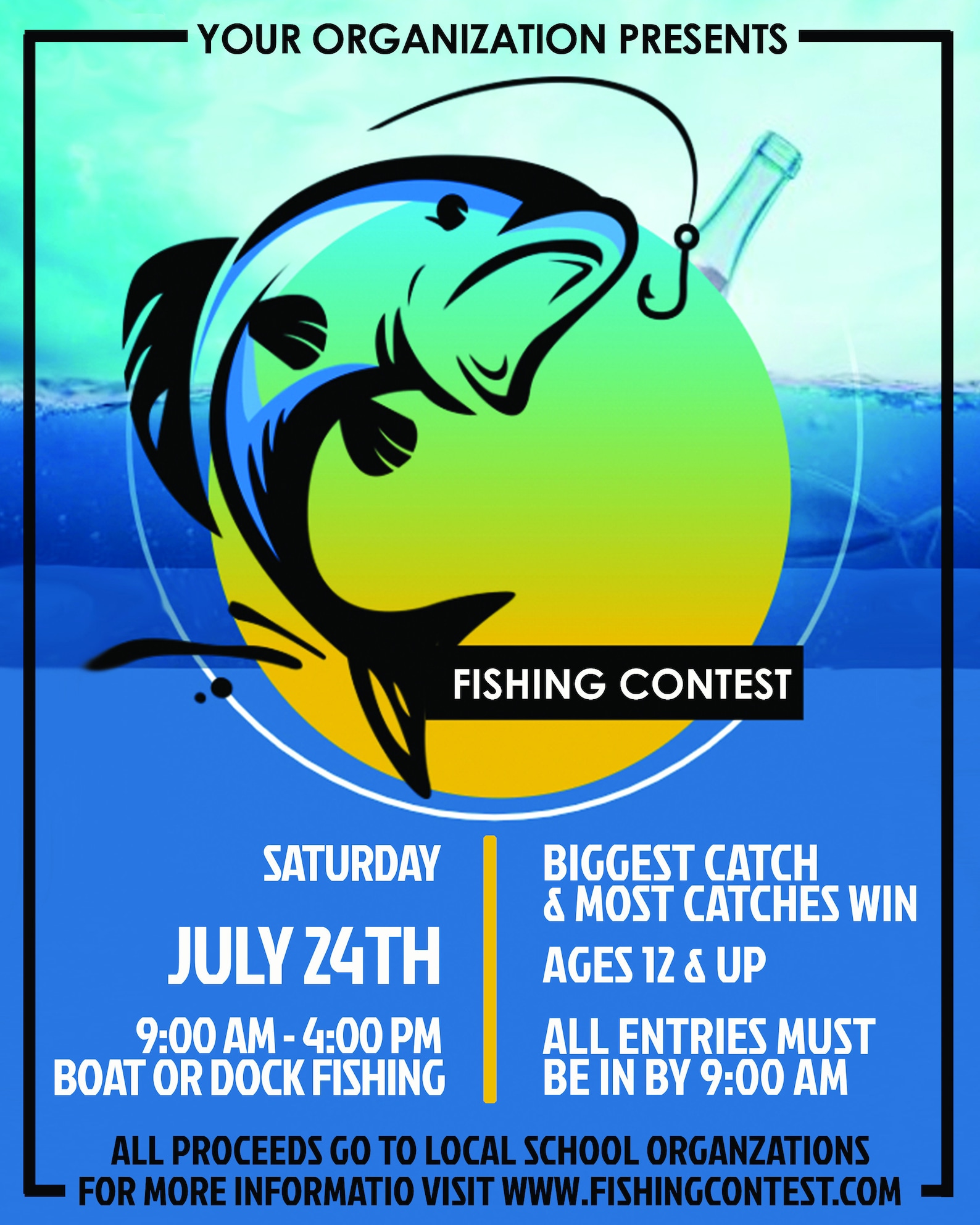 Fishing Contest Flyer EDITABLE Event Flyer Poster Etsy