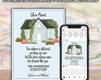 We've Moved Announcement Template, Change of Address Card, Editable Canva Moving Announcement, New Address Notice, Instant Download