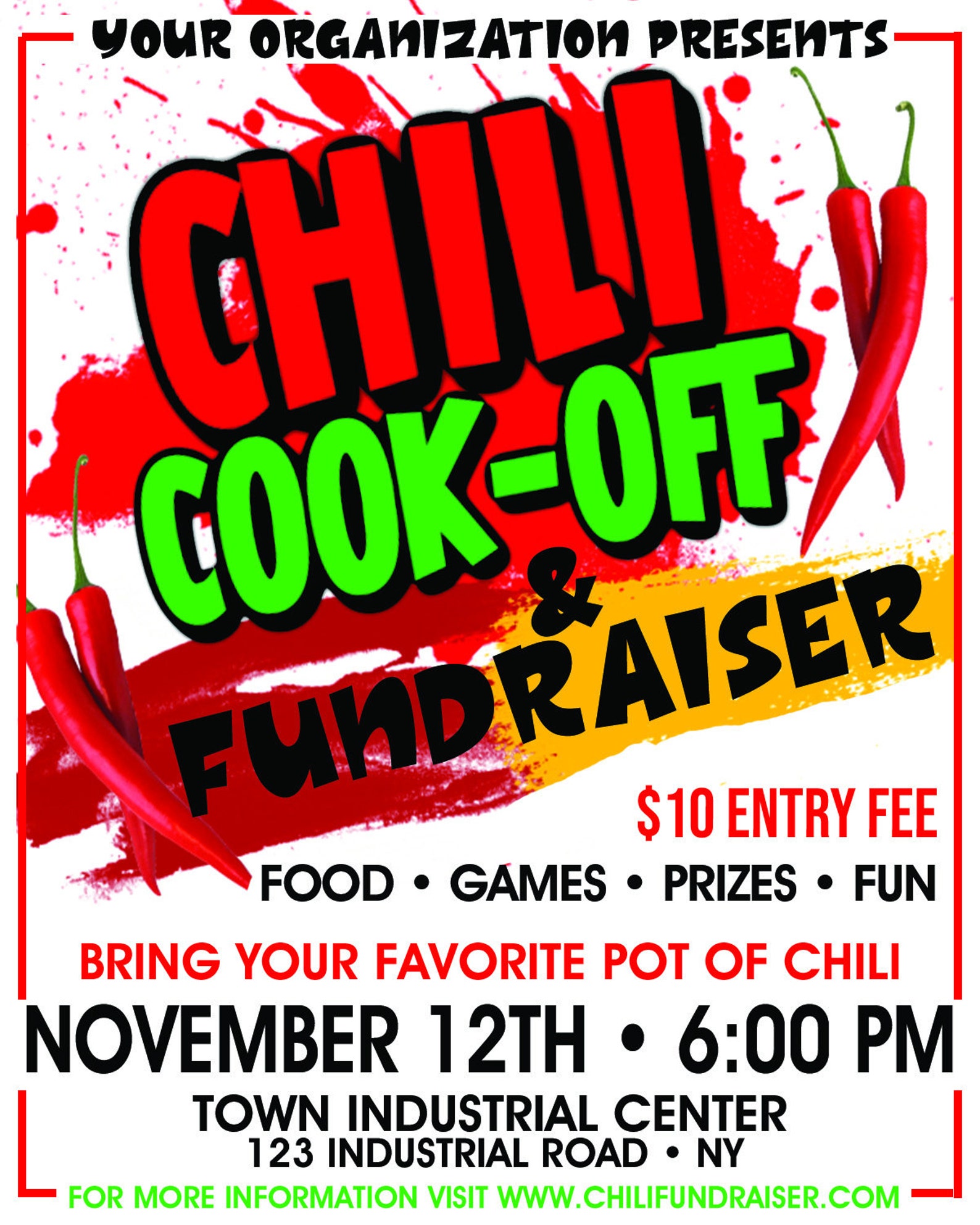 chili-cook-off-flyer-editable-event-flyer-poster-etsy