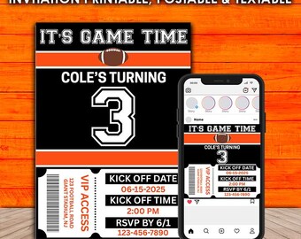 Cincinnati Bengals Football Birthday Invitation, Insta Template (Digital Download)