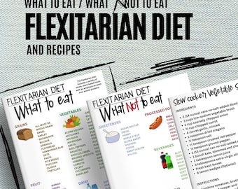 フレキシタリアン・ヴィーガン・ダイエットガイド（レシピと食料品リスト付き）（Canvaで編集可能なPDF）