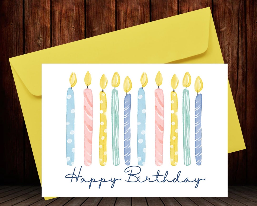 Editable Birthday Card Template Printable Card Template - Etsy