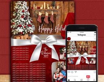 Editable Holiday Newsletter & Instagram Template (Canva)
