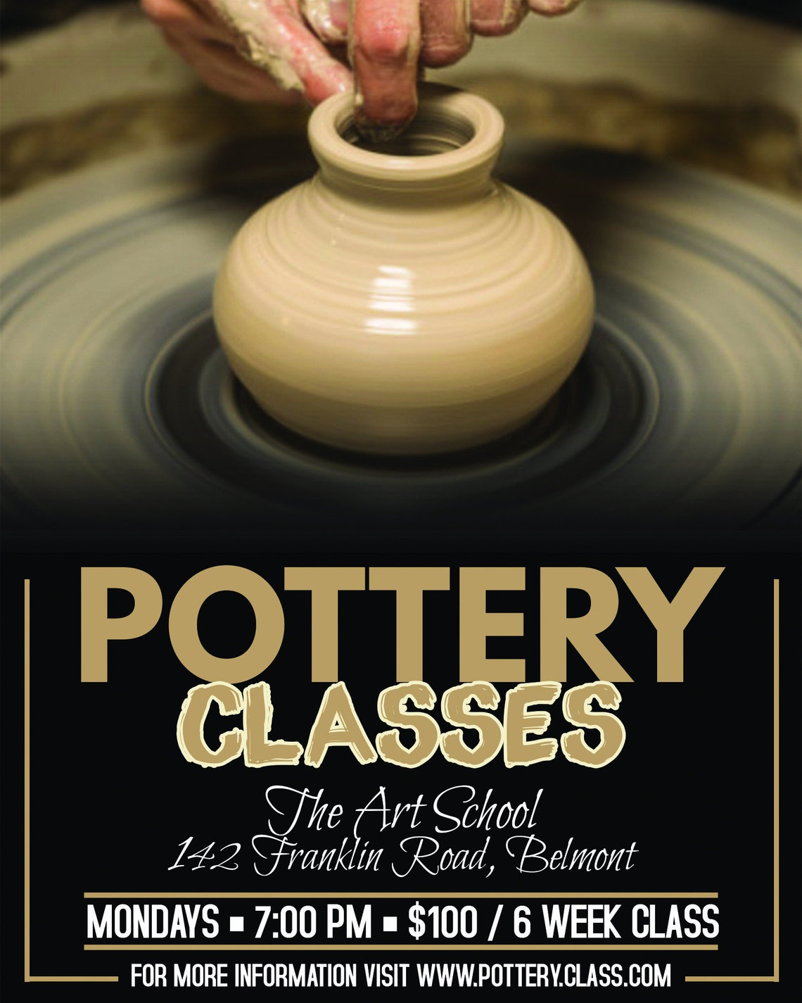 Pottery Class Flyer EDITABLE Event Flyer Etsy