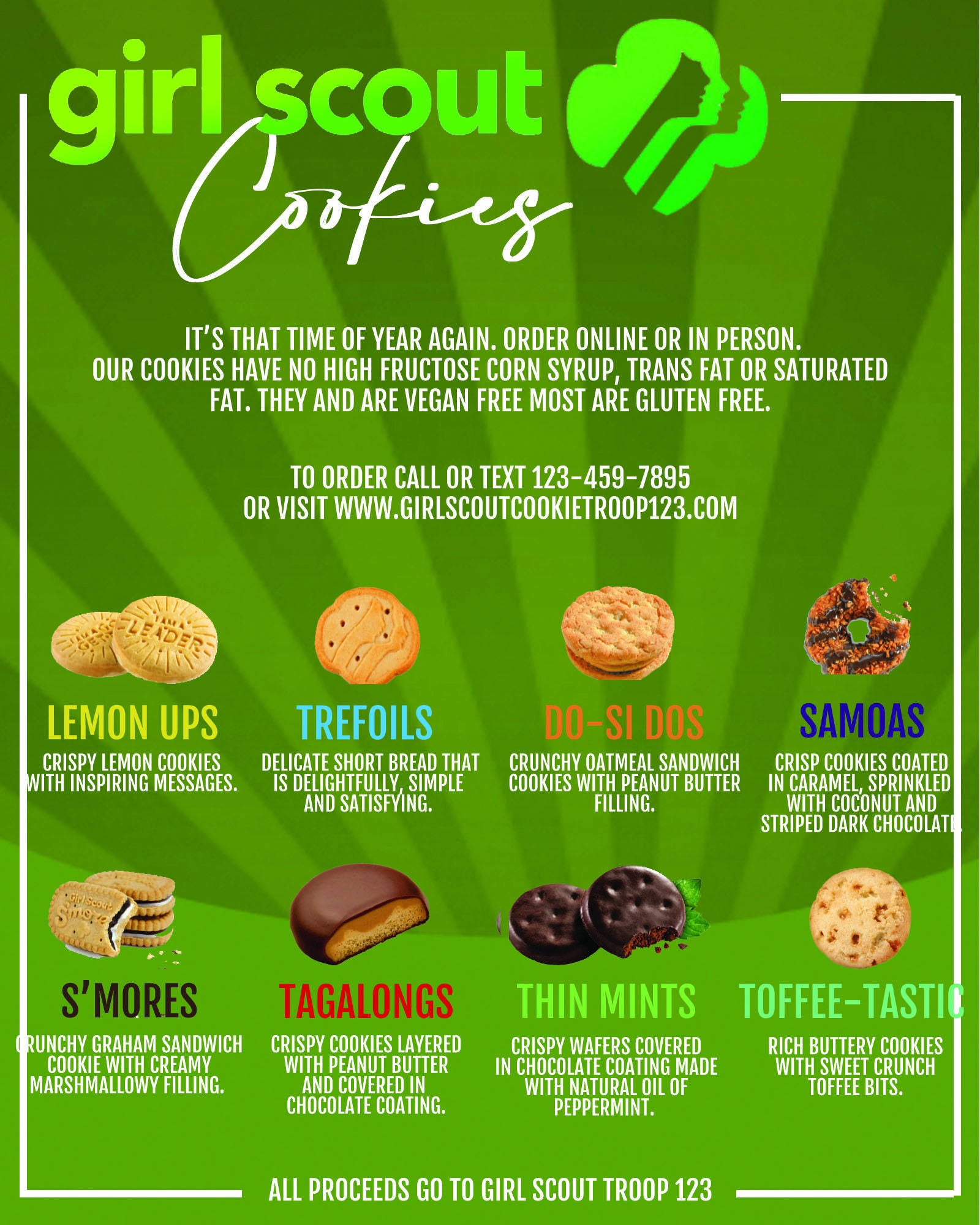 Girl Scout Cookie Flyer EDITABLE Event Flyer Poster Etsy
