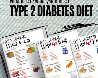 Type 2 Diabetes Diet Guide, Food Shopping List (Digital Download)