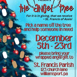 Angel Giving Tree Flyer Template Editable in Canva Fundraiser Flyer Angel Giving Tree Flyer Template Editable in Canva Fundraiser Flyer