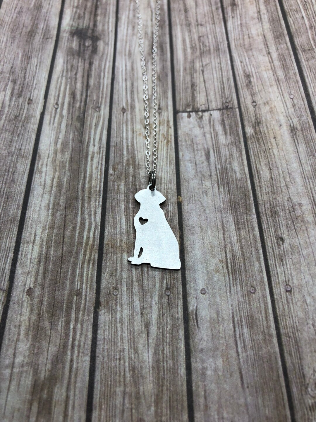 Dog Silhouette Necklace Etsy