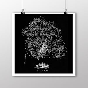 Newtown, Pennsylvania | Vintage Map | Your Hometown | Bucks County Pennsylvania | Custom Gift | Fine Art Paper Print | Giclee Map Print